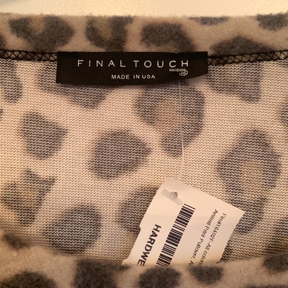 Leopard print oversized brushed fleece shirt - Picture 2 of 4